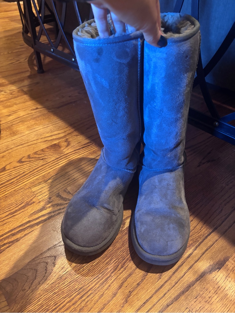 UGG Tall Suede Winter Boots - Gray